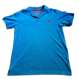 Mountain Expedition Polo Cyan Teal Turquoise w/ Red Mountain Logo Size Medium